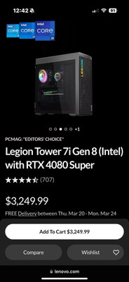 Legion Tower 7i Gen 8 Gaming Desktop