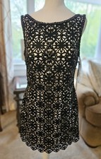 JOVANI Brand NEW with Tags Size 10 Black w/ White Underlay / Accent Beads.