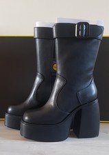 Buffalo Heart Bootie Buckle Black Gr. 41 Plateau Stiefel no T-24400 | Neu & OVP