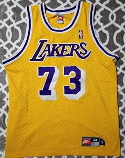 1998 99 Dennis Rodman Los Angeles Lakers Nike Authentic Jersey