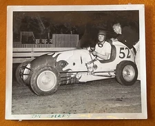 1940s Indiana Midget Auto Race Driver Photo, Tom Cherry
