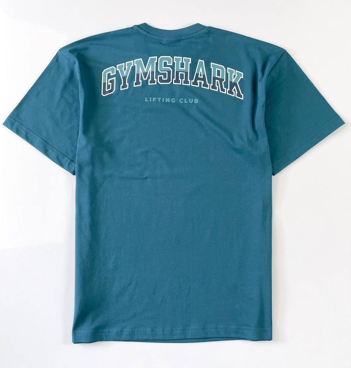 Gymshark Men's Lifting Club T-Shirt Oversize Fit Aqua Blue A2A5C