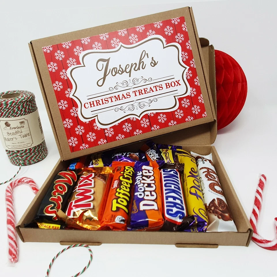 TREASURED FOREVER Personalized Christmas hamper Chocolate Selection Gift Box Cadbury Present