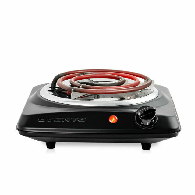 Ovente Electric Double Coil Burner 6 Inch Plate with Adjustable