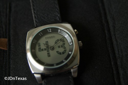 FOSSIL BIG TIC VINTAGE MEN WATCH - DIGITAL / ANALOG FACE DIAL *VIDEO* BG-1035 - Picture 12 of 12