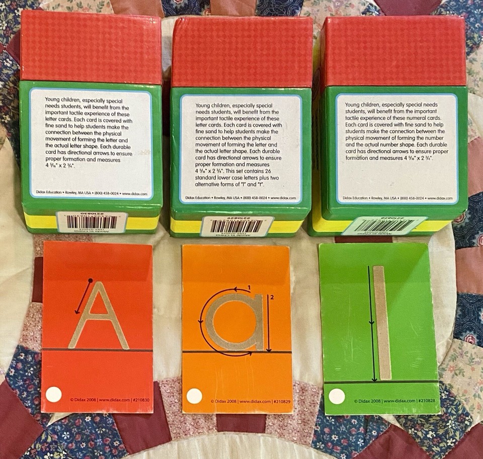 Didax Tactile Sandpaper Complete Bundle (Lowercase, Uppercase and