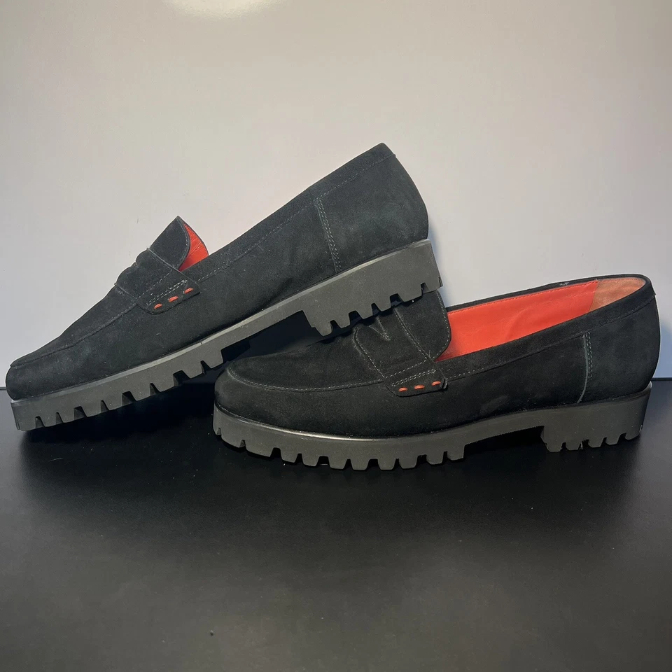 Mocasín para mujer PAS DE ROUGE Marta suela de gamuza negra Penny 41 Foto 2 de 4