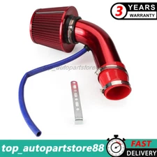 NEW Red Aluminum Alloy Car Pipe Turbo Induction Pipe Cold Air Intake Filter Kit
