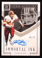 John Riggins Autographed 2023 Panini Impeccable Immortal Ink #5. (Panini) #6/25