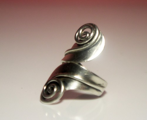Anello Vintage Favoloso Argento Firmato R.Cazares Bypass StyleTaxco Messico EccCond - Foto 4 di 8