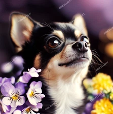 8x8 Photo Art Print - Chihuahua Dog Portrait Artwork Cute Puppy Picture