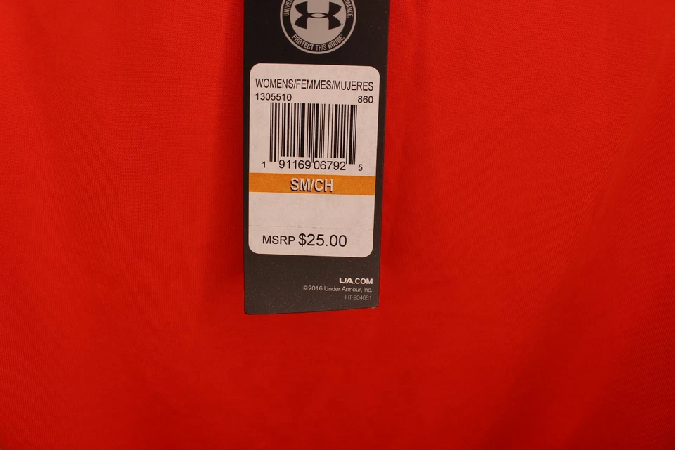 Under Armour Women's Locker 2.0 Shirt DARK ORANGE | SILVER SM - Image 3 of 3