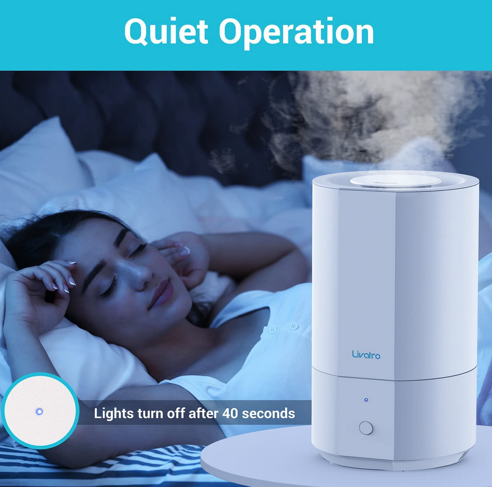 Livatro 4.5L Top Fill Humidifiers for Bedroom Large Room Home, Cool