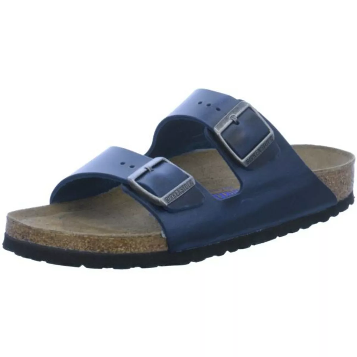 Birkenstock arizona blue leather clearance