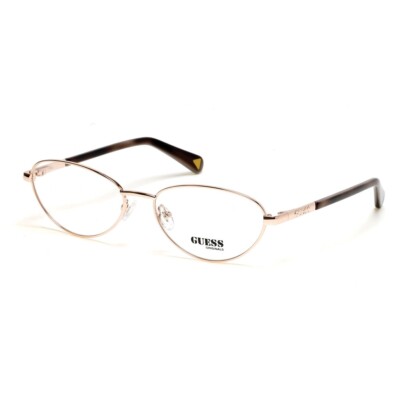 GUESS GU8238 032 Gold Metal Oval Optical Eyeglasses Frame 55-16-140 GU 8238 RX