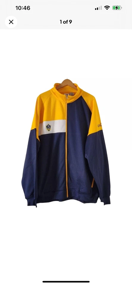 Chaqueta para hombre LA Galaxy Majestic azul marino/dorado grande y alta de poli polar cremallera completa 3xl Foto 2 de 4