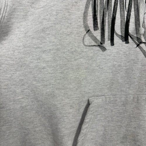 Supreme Tag Felpa con Cappuccio Uomo Grande Grigio Cenere Pullover Coulisse LEGGI - Foto 17 di 19