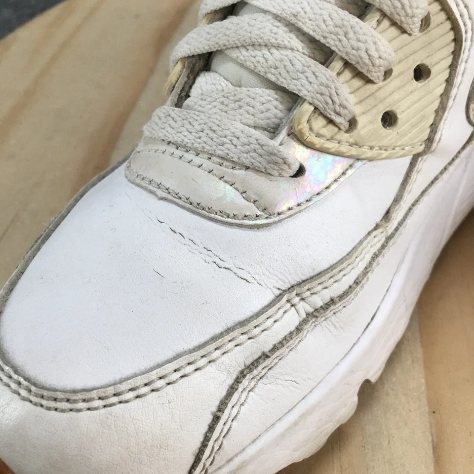 Nike Shoes Youth 6 Air Max 90 Mid Chunky Sneakers White Lace Up Low 897987-101 - Image 4 of 4