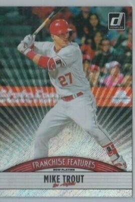 MIKE TROUT '19 DONRUSS VECTOR PARALLEL FRANCHISE FEATURES INSERT CARD-SHIPS FREE