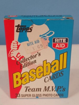 1988 Topps RITE AID Collector's Edition Glossy 33-Card Team MVP Box Set baseball