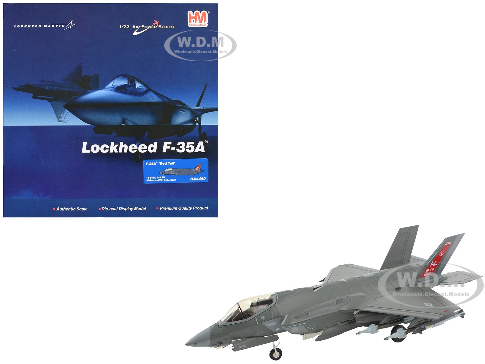 LOCKHEED MARTIN F-35A LIGHTNING II ALABAMA ANG 172 ОТ HOBBY MASTER HA4440 21590₽