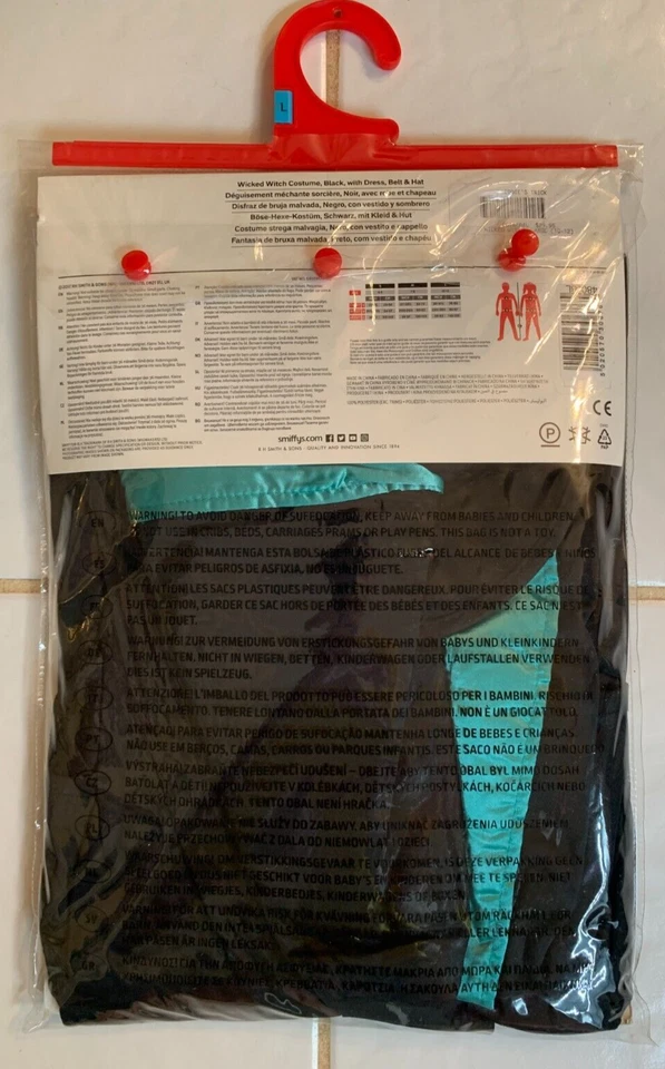 Disfraz de Bruja Malvada Smiffys Halloween, Negro y Verde, Niño L (10-12) Mago OZ Foto 3 de 4