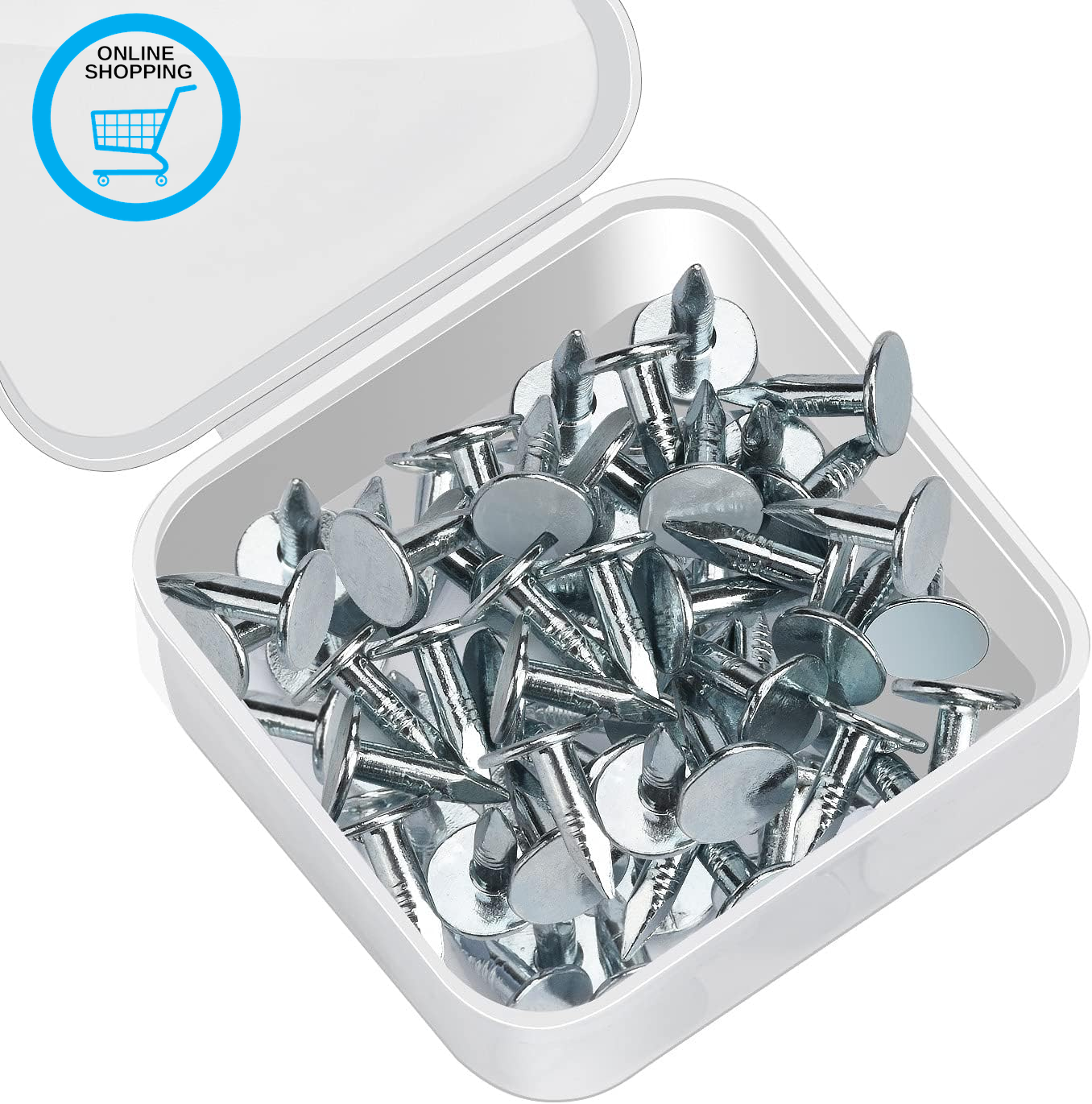 100Pcs Clout Nails, Roofing Nails Galvanised Felt Nails for Wood Sheds Summer Ho