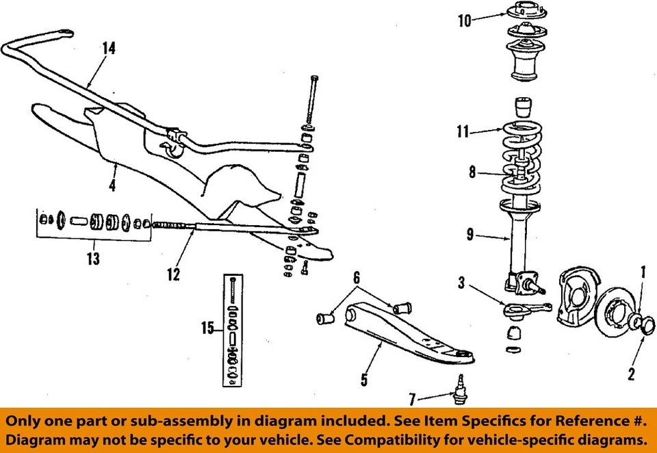 Barra estabilizadora de suspensión delantera usada se adapta a: Chrysler Conquest 1987 delantera delantera gr Foto 3 de 4