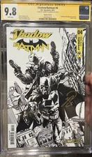 SHADOW/BATMAN #1 2017 One Stop Comic Shop B&W Only 200 Made CGC SS 9.8 Dejardins