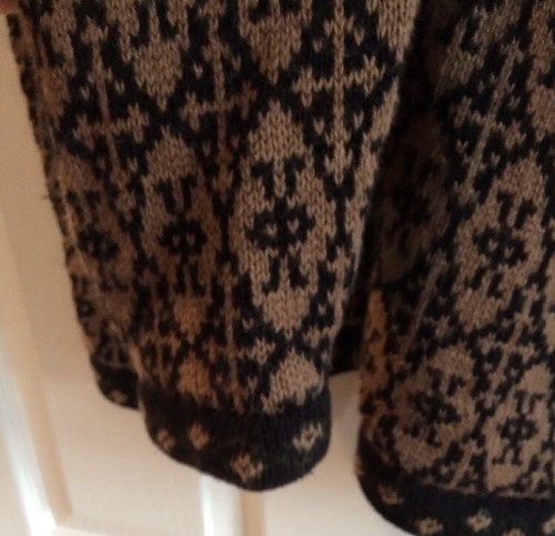 Paul Harris Design Cardigan Sweater Snap Front Long Sleeve Black/tan Sz L - Picture 4 of 8