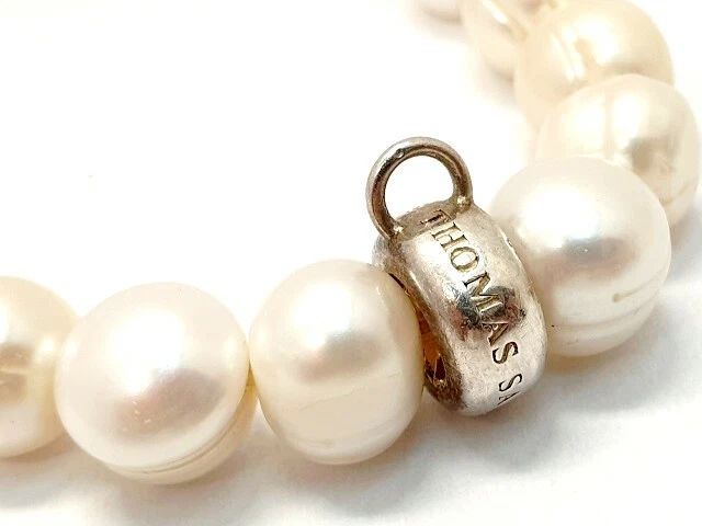 Pulsera de perlas cultivadas de agua dulce Thomas Sabo y charm de plata de ley 925 Foto 2 de 3