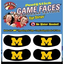 Fan-A-Peel Michigan Waterless Peel and Stick Temporary Tattoos