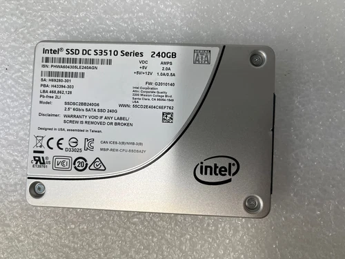 Intel SSD DC S3510 240GB SSDSC2BB240G6 2.5 SATA3 6Gbps 7mm MLC Solid State Drive - Picture 1 of 1
