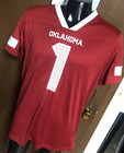 Nwt new Oklahoma Ou Sooners #1 Football Jersey Red Mens Xl Captivating V-neck