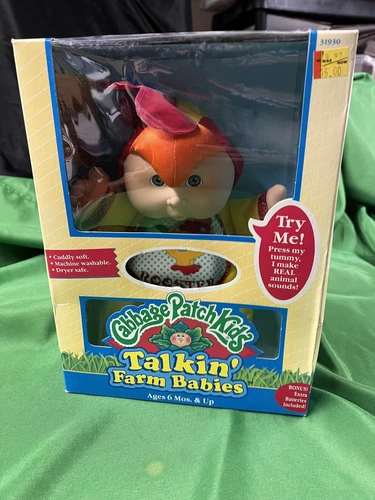 VINTAGE 1993 CABBAGE PATCH KIDS TALKIN FARM BABIES ROOSTER DOLL NOS TOY NEW BOX