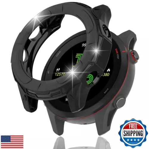 Miimall Compatible for Garmin Forerunner 955 Case, Scratch-Resistance TPU Mil