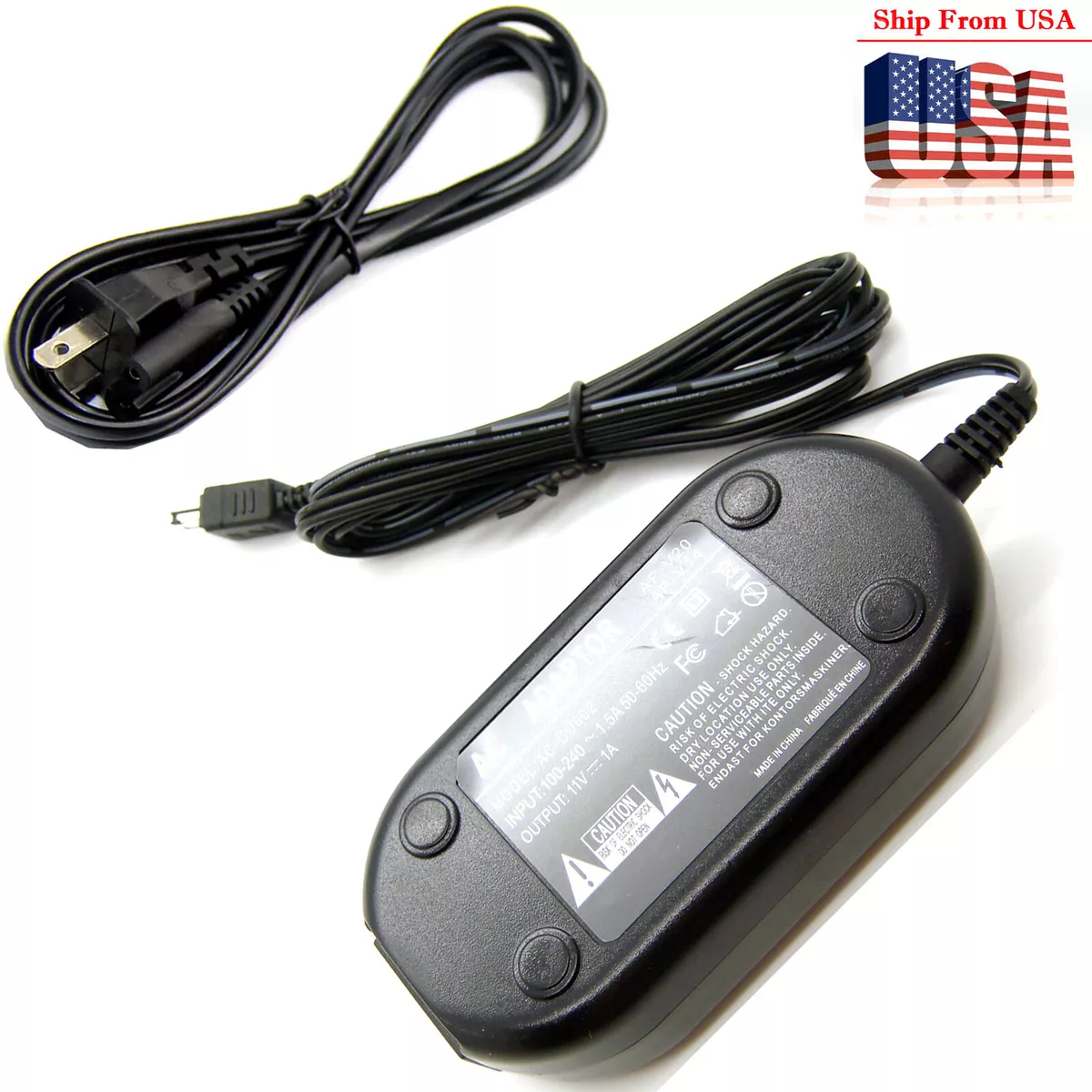 AC Adapter For JVC Everio GZ-HD3 GZ-HD5 GZ-HD6 GZ-HD7 GZ-HD10 GZ-HD30 GZ-HD40