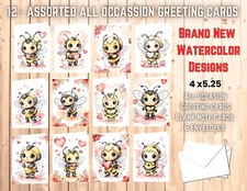 12 Assorted All Occasion Greeting Cards Blank with Envelopes 06