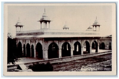 c1920's Hall Of Private Audience Diwan-e-Khas Delhi India RPPC Photo Postcard