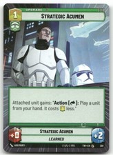 Strategic Acumen (Hyperspace) #390 Star Wars Unlimited TOR NM X1