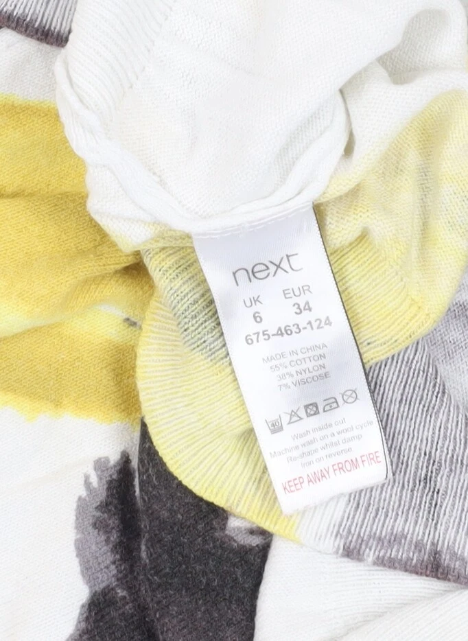 Next Women's Floral White Pullover Jumper, UK 6 - Image 3 of 4