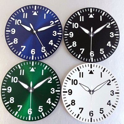 Pilot Style 33.5mm Watch Dial No Date Fit NH35 NH38 ETA2824 PT5000 Miyota8215