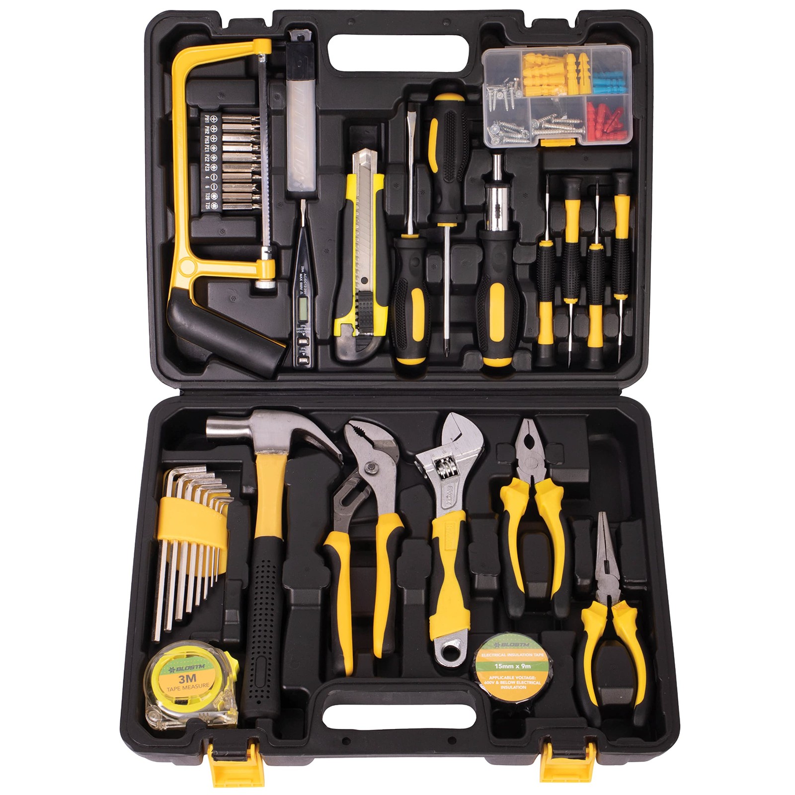 BLOSTM 100 Piece Tool Kit - Complete Tool Set with Essential Hand Tools - Image 2