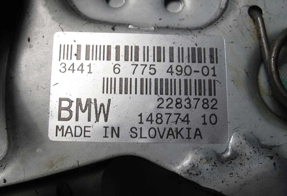 BMW E60 E63 Emergency Parking Handbrake Lever w Black Leather Boot 2004-2010 OEM - Image 3 of 4