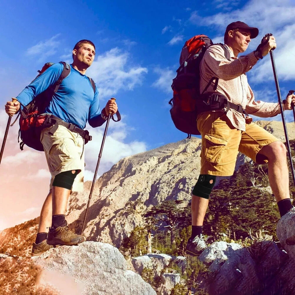 Knee Brace Compression Sleeve Hinged Joint Support Open Patella Stabilizer Wrap