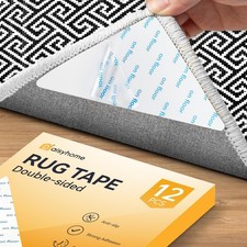 12 PCS Rug Tape, Rug Pad Gripper for Hardwood Floors