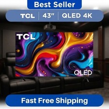 TCL 43" Q Series QLED 4K UHD HDR Smart Google TV 2160p Flat Screen Dolby Vision