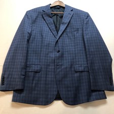 Joseph A. Bank Traveler Tailored Fit Men's Blue Blazer Check Size 46R