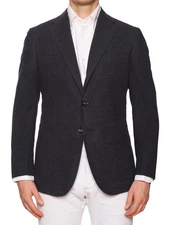 STILE LATINO "Vincenzo" Blue Virgin Wool Slim Fit Jacket NEW