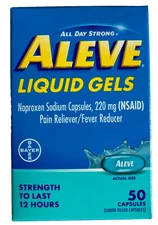 Aleve Liquid Gels, Naproxen Sodium for Pain Relief ‐ 50 Count